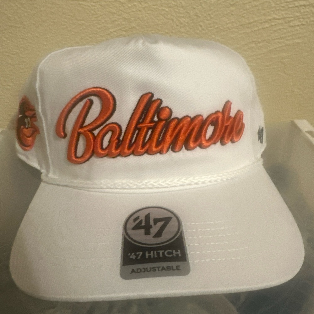 47 Brand White Baltimore Adjustable Hat